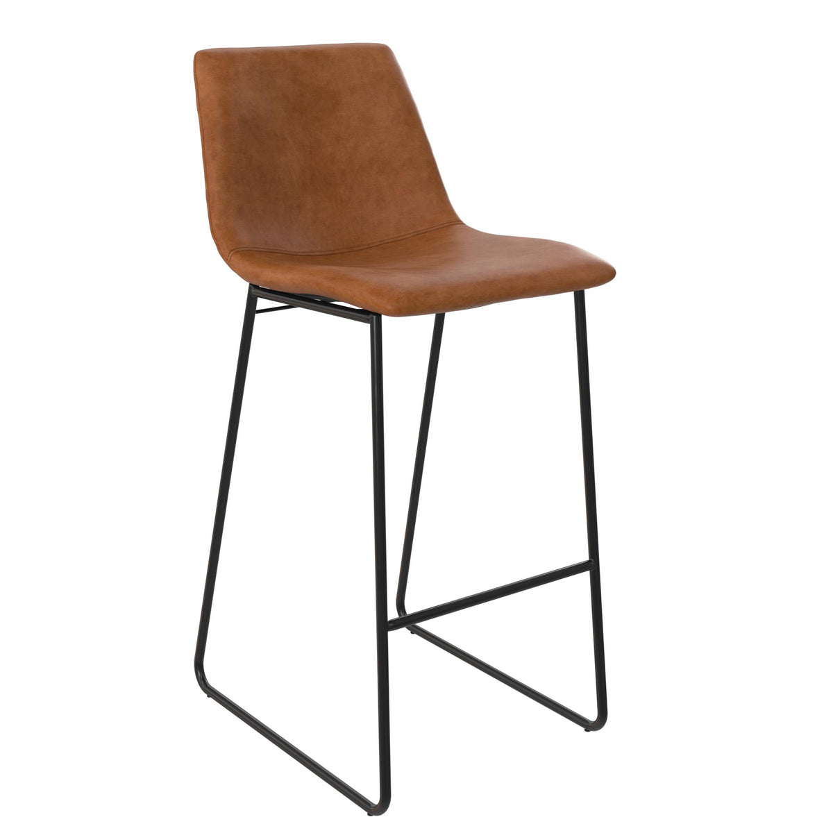 BOWDEN BARSTOOL PU CARAMEL MAPLE Dorel Home Europe