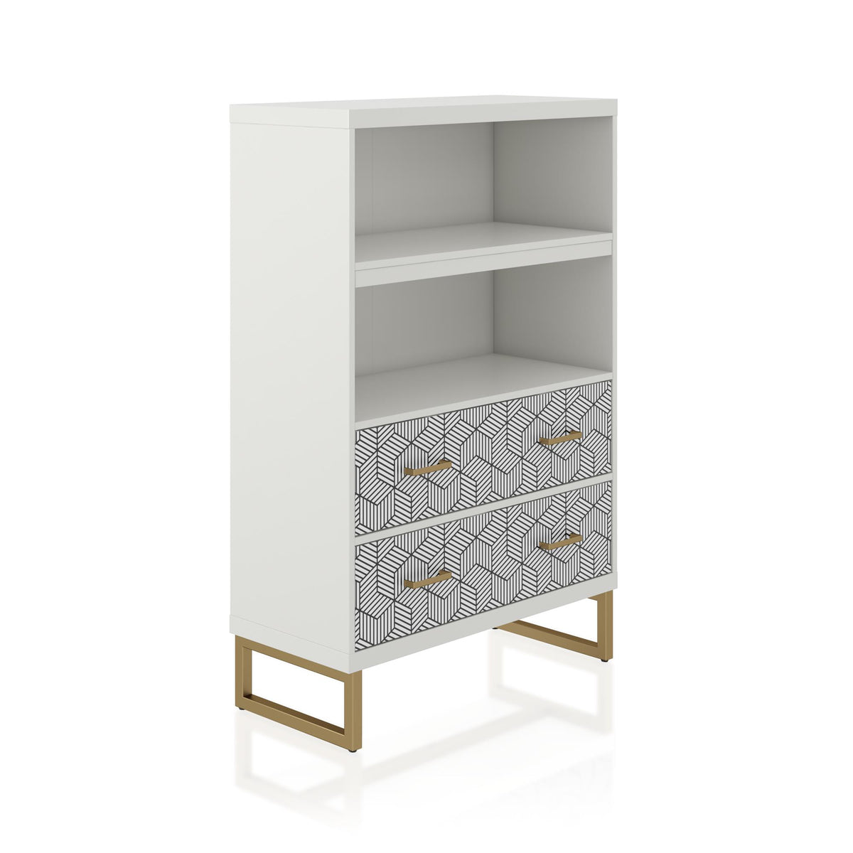 COSMOLIVING SCARLETT BOOKCASE WITH DRAWERS WHITE Dorel Home Europe