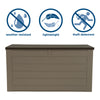 COSCO (UK) Patio Deck Storage Box XL 180 Gallons Tan