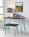 OWEN RETRO DESK ESPRESSO/TEAL - Espresso - N/A