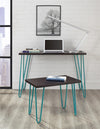 OWEN RETRO DESK ESPRESSO/TEAL - Espresso - N/A