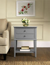 FRANKLIN ACCENT TABLE WITH 2 DRAWERS GREY - Gray - N/A