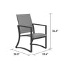 COSCO OUTDOOR FURNITURE, PATIO DINING CHAIRS, 6 PACK, LIGHT GRAY SLING - Light Gray - N/A
