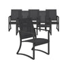COSCO OUTDOOR FURNITURE, PATIO DINING CHAIRS, 6 PACK, NAVY SLING - Navy - N/A