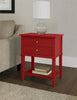 FRANKLIN ACCENT TABLE WITH 2 DRAWERS RED - Red - N/A