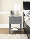 FRANKLIN ACCENT TABLE WITH 2 DRAWERS GREY - Gray - N/A