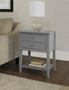 FRANKLIN ACCENT TABLE WITH 2 DRAWERS GREY - Gray - N/A