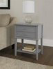 FRANKLIN ACCENT TABLE WITH 2 DRAWERS GREY - Gray - N/A