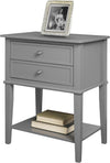 FRANKLIN ACCENT TABLE WITH 2 DRAWERS GREY - Gray - N/A