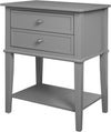 FRANKLIN ACCENT TABLE WITH 2 DRAWERS GREY - Gray - N/A