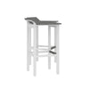 COSMOLIVING ARIESA COLLECTION, 2 OUTDOOR BAR STOOLS WHITE/GREY - White / Grey - N/A