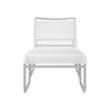 COSMOLIVING LITA 2 PIECE PATIO LOUNGE AND OTTOMAN SET - White - N/A