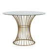 COSMOLIVING WESTWOOD GLASS TOP DINING TABLE,  BOX 1 OF 2 - Brass - N/A