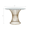 COSMOLIVING WESTWOOD GLASS TOP DINING TABLE,  BOX 1 OF 2 - Brass - N/A