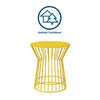 NOVOGRATZ POOLSIDE GOSSIP, ROBERTA OUTDOOR/INDOOR SIDE TABLE, YELLOW - Yellow - N/A