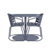 COSCO (US) Metro 3 Piece Retro Nesting Bistro Steel Patio Furniture Set - Steel Gray - N/A