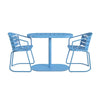 COSCO OUTDOOR LIVING 3 PIECE METRO RETRO INTELLIFIT NESTING BISTRO SET, TEAL - Turquoise - N/A