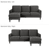 COSMOLIVING STRUMMER REVERSIBLE SECTIONAL SOFA GREY - Charcoal - N/A
