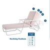 NOVOGRATZ POOLSIDE GOSSIP COLLECTION, CONNIE OUTDOOR CHAISE LOUNGE, ROSEWATER - White - N/A