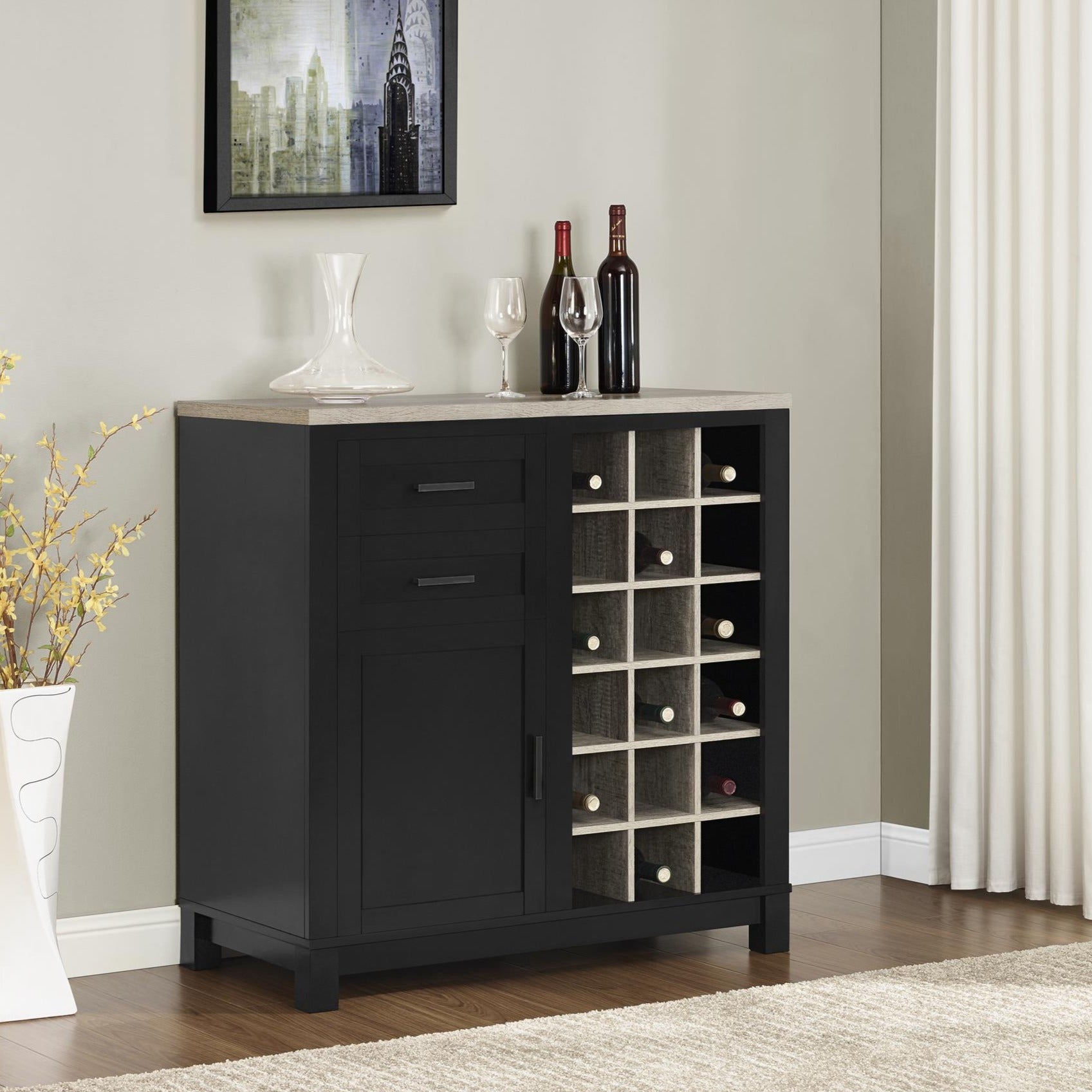 Dorel carver hot sale bar cabinet