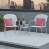 COSMOLIVING NEESA 4 PIECE PATIO SET WITH NESTING TABLES - White / Grey - N/A