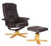ALPHASON DRAKE RECLINER & FOOTSTOOL - BR - Brown - N/A