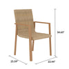 QUEER EYE PALMER OUTDOOR DINING CHAIRS, 4-PACK, TAN - Tan - N/A