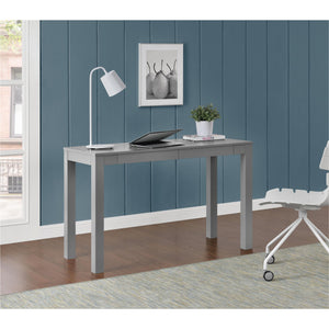 PARSONS COMPUTER DESK WITH 2 DRAWERS, GRAY - Gray - N/A