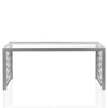 COSMOLIVING JULIETTE GLASS TOP COFFEE TABLE - SILVER - Silver - N/A