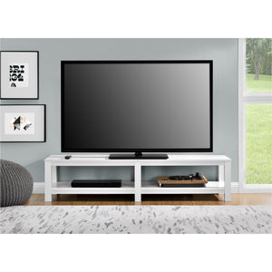 PARSONS TV STAND 65IN WHITE - White - N/A
