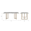 COSMOLIVING (US) Edith Rectangular Faux Marble Dining Table - Faux Marble - N/A
