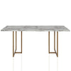 COSMOLIVING (US) Edith Rectangular Faux Marble Dining Table - Faux Marble - N/A