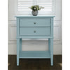 FRANKLIN ACCENT TABLE WITH 2 DRAWERS BLUE - Blue - N/A
