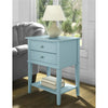 FRANKLIN ACCENT TABLE WITH 2 DRAWERS BLUE - Blue - N/A