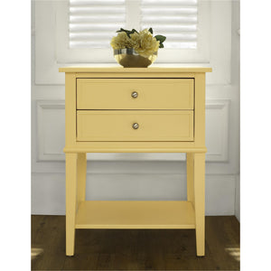 FRANKLIN ACCENT TABLE WITH 2 DRAWERS YELLOW - Yellow - N/A