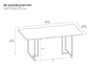 COSMOLIVING (US) Edith Rectangular Faux Marble Dining Table - Faux Marble - N/A