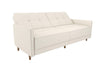ANDORA COIL SOFA BED - White Faux leather - N/A