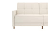 ANDORA COIL SOFA BED - White Faux leather - N/A
