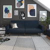 PAXSON CLIC CLAC SOFA BED LINEN NAVY BLUE - Navy - N/A