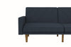 PAXSON CLIC CLAC SOFA BED LINEN NAVY BLUE - Navy - N/A