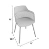COSMOLIVING (UK) Camelo Resin Dining Chairs 2PK Light Grey - Light Gray - N/A