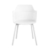 COSMOLIVING Camelo Resin Dining Chairs 2PK White - White - N/A