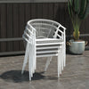 COSMOLIVING (UK) Circi Dining Chairs 4PK White - White / Grey - N/A
