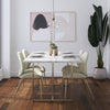 COSMOLIVING (US) Edith Rectangular Faux Marble Dining Table - Faux Marble - N/A