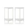 COSMOLIVING (US) Scarlett End Table Set White Marble - White marble - N/A