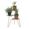 Athena Plant Stand, White Marble - White marble - N/A
