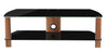 ALPHASON CENTURY 1200 TV STAND - WALNUT & BLACK GLASS - Walnut with black glass - 1200