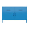 NOVOGRATZ (UK) Cache 2 Door Metal Locker Accent Cabinet Blue - Blue - N/A