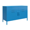 NOVOGRATZ (UK) Cache 2 Door Metal Locker Accent Cabinet Blue - Blue - N/A