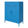 NOVOGRATZ (UK) Cache 2 Door Metal Locker Storage Cabinet Blue - Blue - N/A